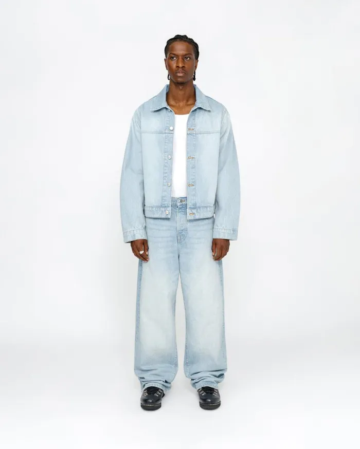 Outerwear MenWomen Stussy TRUCKER JACKET DENIM Light Wash