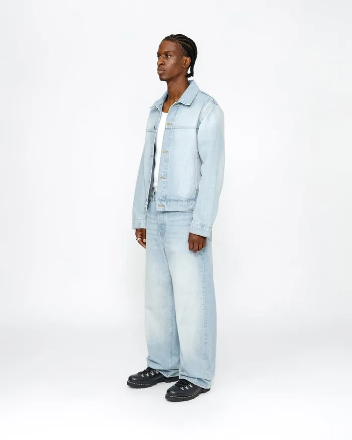 Outerwear MenWomen Stussy TRUCKER JACKET DENIM Light Wash