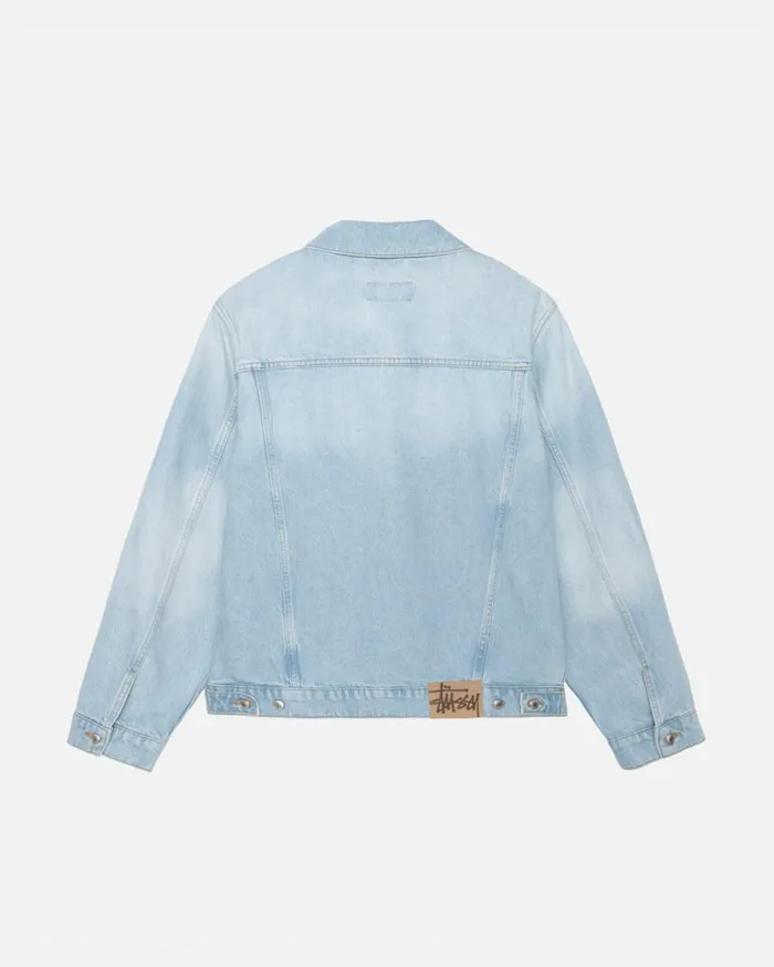 Outerwear MenWomen Stussy TRUCKER JACKET DENIM Light Wash