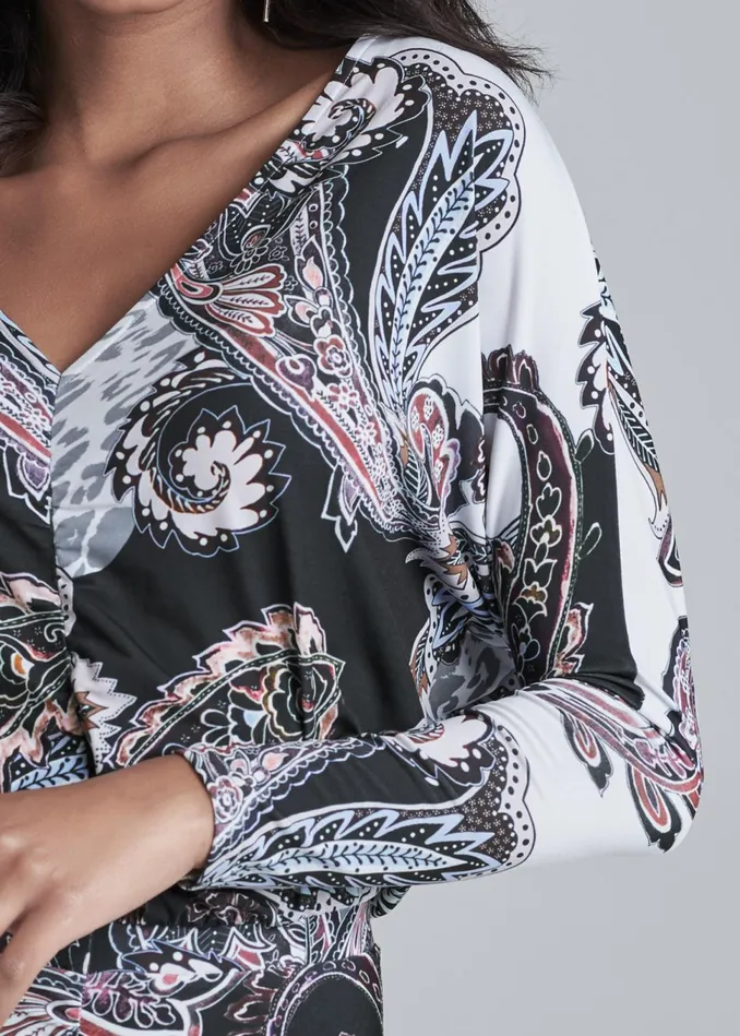 PAISLEY MINI DRESS White Multi Women VENUS Short Dresses