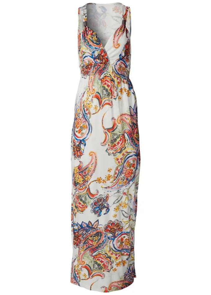 PAISLEY PRINT MAXI DRESS White Multi Women VENUS Casual Dresses