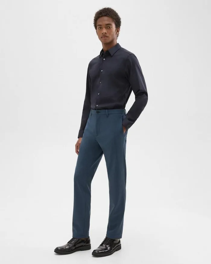 Pants Men Theory Zaine Pant In Precision Ponte Deep Sea Blue Pants Men Theory Zaine Pant In Precision Ponte Deep Sea Blue