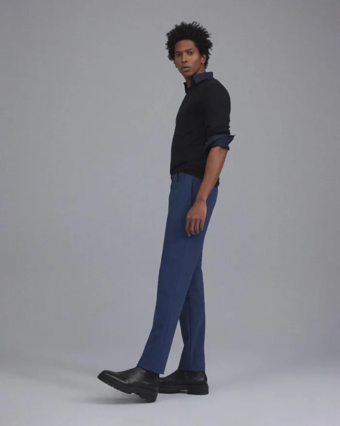 Pants Men Theory Zaine Pant In Precision Ponte Deep Sea Blue Pants Men Theory Zaine Pant In Precision Ponte Deep Sea Blue