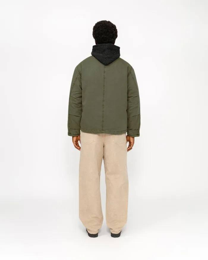 Pants MenWomen Stussy BIG OL039 JEAN CANVAS NEEDLEPUNCH Khaki