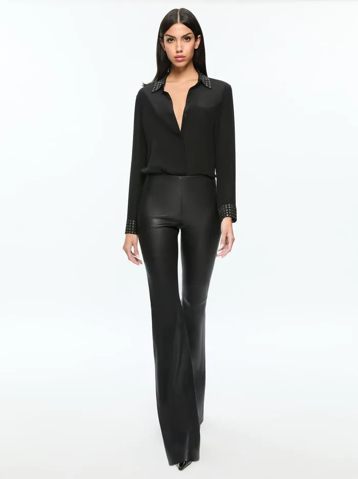 Pants Women Alice Olivia Rmp Leather Pant Black