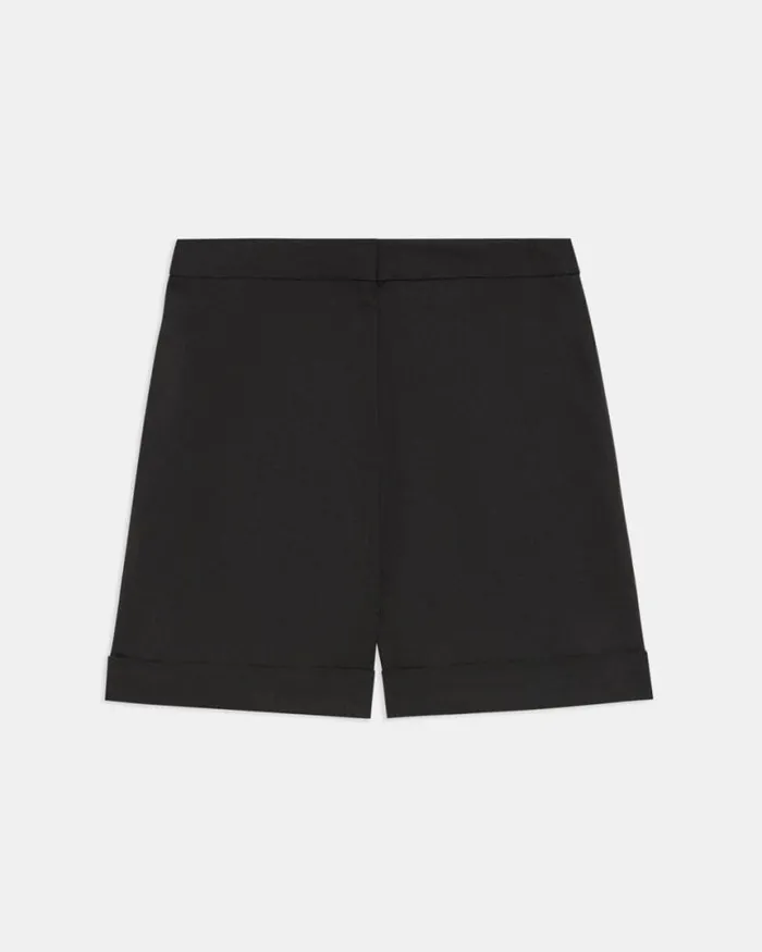 Pants Women Theory Cuffed Short In Stretch Cotton Twill Black Pants Women Theory Cuffed Short In Stretch Cotton Twill Black