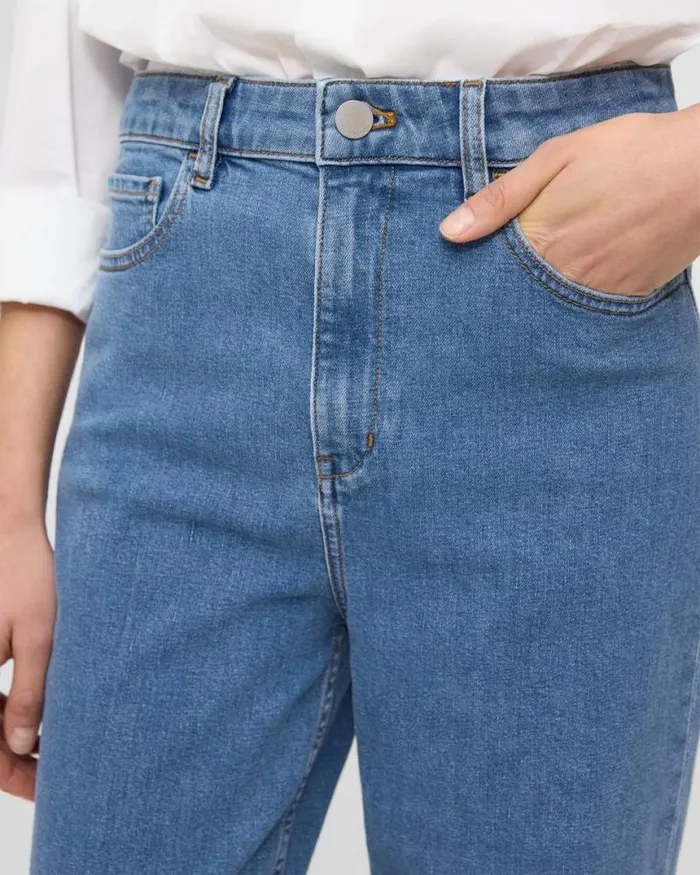 Pants Women Theory HighWaist StraightLeg Jean In Stretch Denim Washed Indigo Pants Women Theory HighWaist StraightLeg Jean In Stretch Denim Washed Indigo