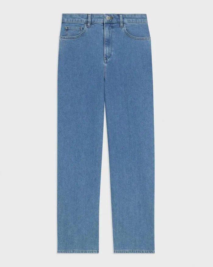 Pants Women Theory HighWaist StraightLeg Jean In Stretch Denim Washed Indigo Pants Women Theory HighWaist StraightLeg Jean In Stretch Denim Washed Indigo