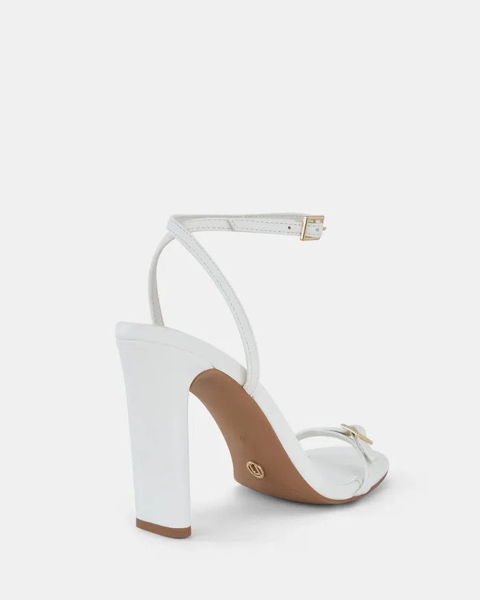 Party Women NALAR WHITE Slim Rectangular Heels NOVO Shoes