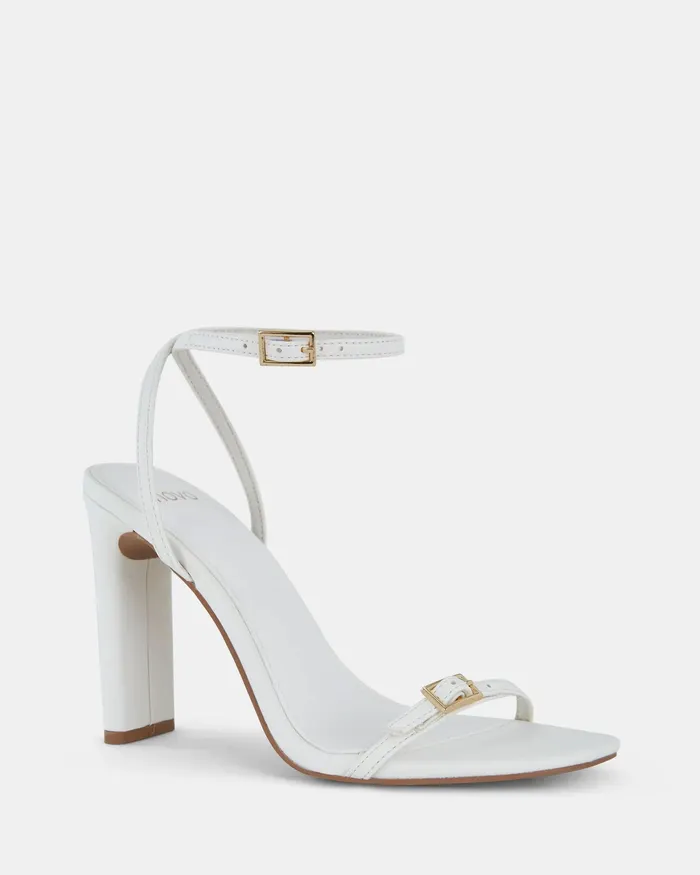 Party Women NALAR WHITE Slim Rectangular Heels NOVO Shoes