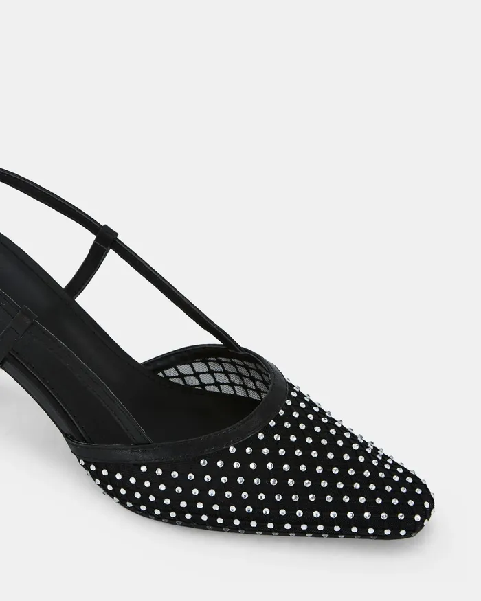 Party Women NOVO Shoes ZAIDAN BLACK Closed Toe Heels