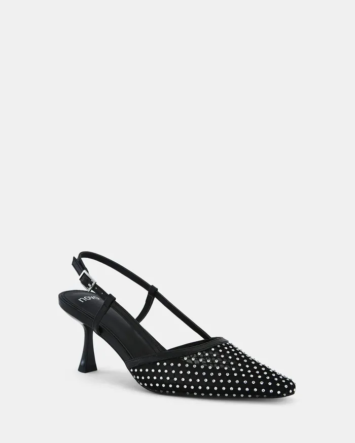 Party Women NOVO Shoes ZAIDAN BLACK Closed Toe Heels