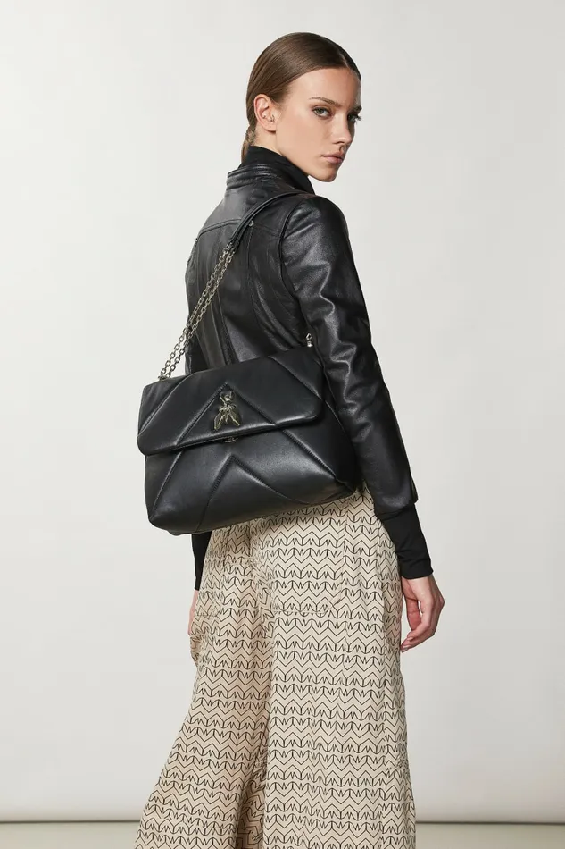 Patrizia Pepe Crossbodys Padded Fly Crossbody Bag Black 8211 Women