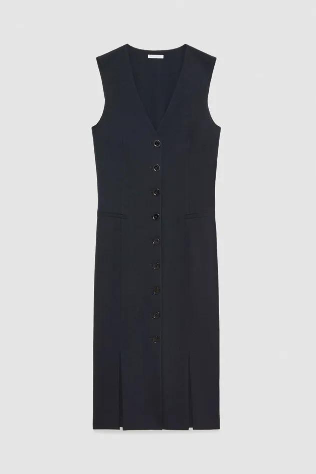 Patrizia Pepe Dresses Gabardine Shirt Dress With Slits Blue 8211 Women