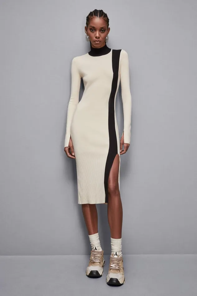 Patrizia Pepe Dresses Viscose Blend Midi Dress Beige 8211 Women
