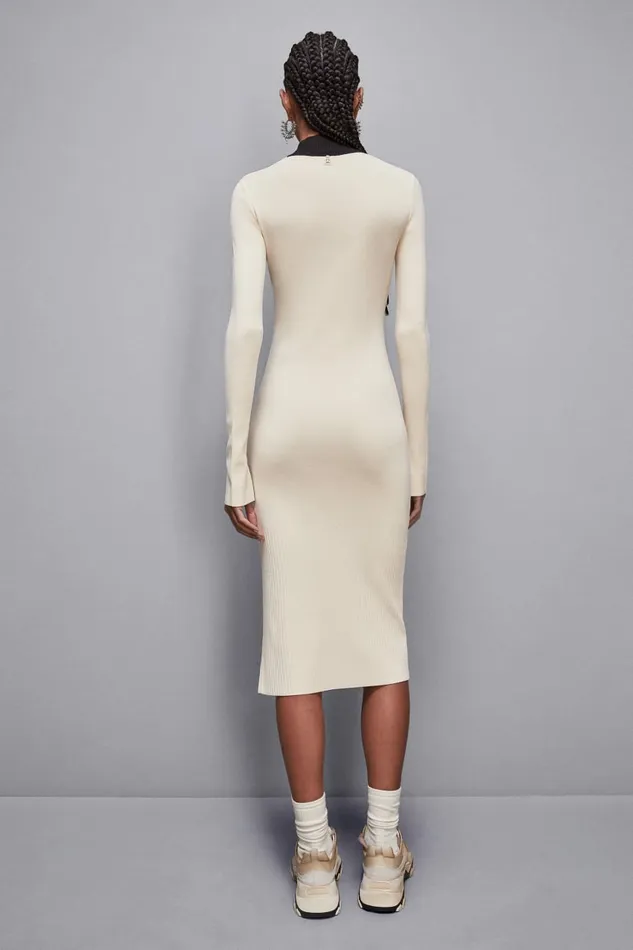 Patrizia Pepe Dresses Viscose Blend Midi Dress Beige 8211 Women