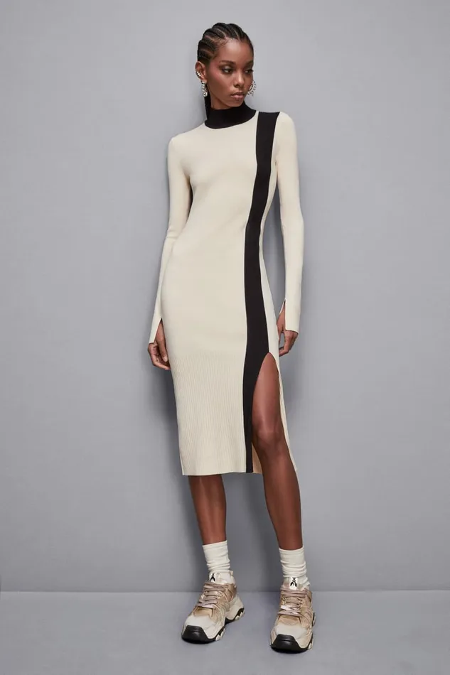 Patrizia Pepe Dresses Viscose Blend Midi Dress Beige 8211 Women