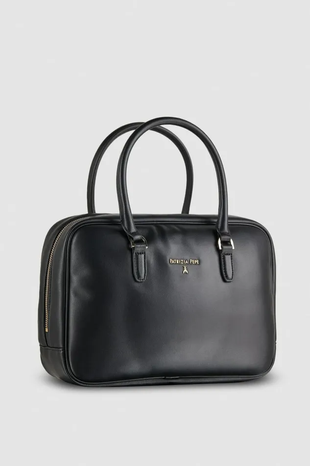 Patrizia Pepe Handbags Leather Shoulder Camera Case With Zipper Black 8211 Women
