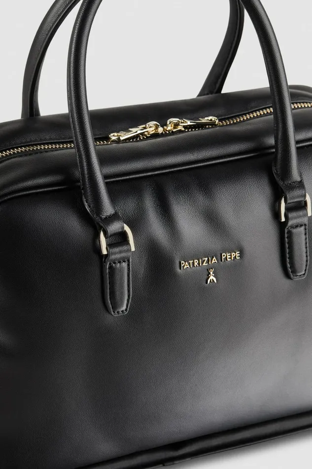 Patrizia Pepe Handbags Leather Shoulder Camera Case With Zipper Black 8211 Women