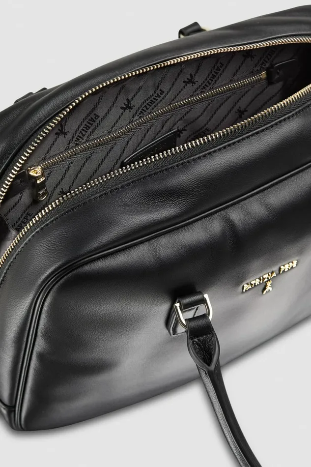 Patrizia Pepe Handbags Leather Shoulder Camera Case With Zipper Black 8211 Women
