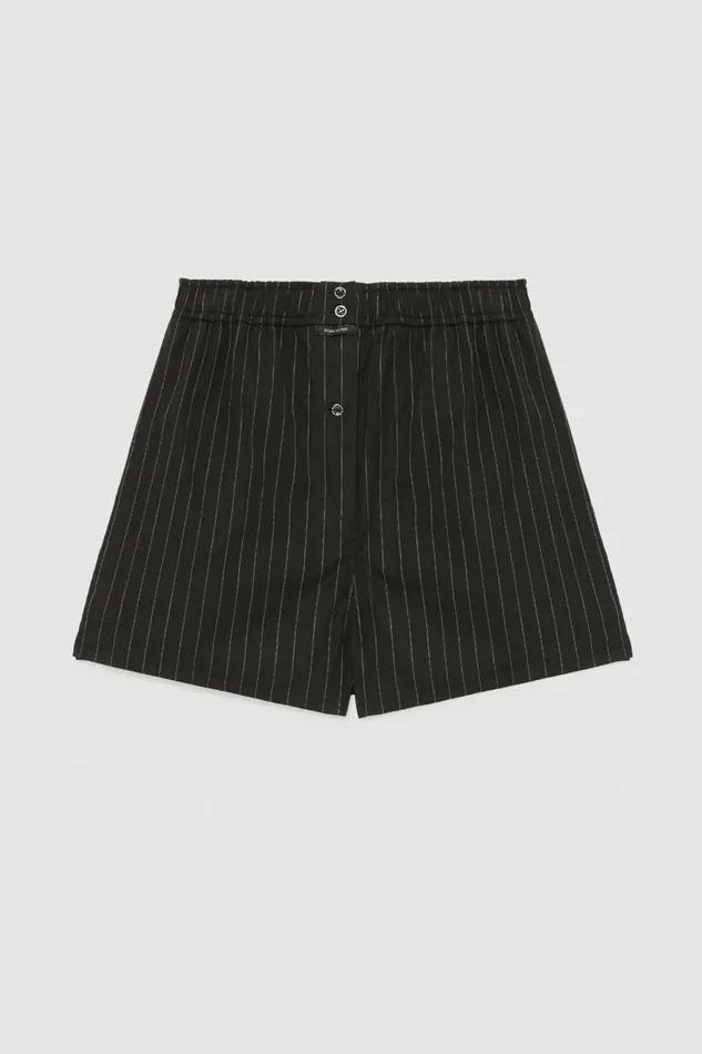 Patrizia Pepe Lingerie And Beachwear Fabric Boxer Shorts With Buttons Black 8211 Women