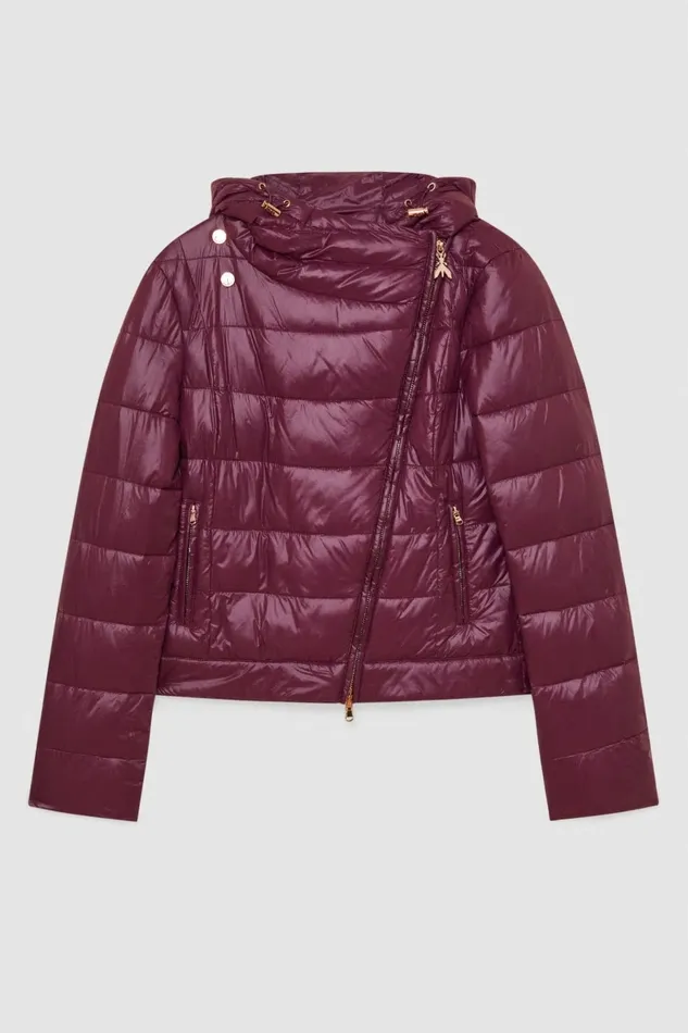 Patrizia Pepe Outerwear Nylon Down Proof Hooded Down Jacket Red 8211 Women