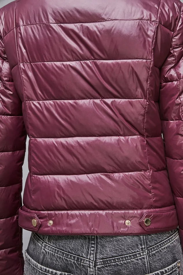 Patrizia Pepe Outerwear Nylon Down Proof Hooded Down Jacket Red 8211 Women
