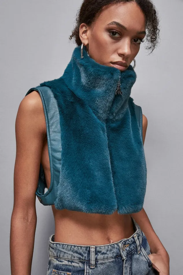 Patrizia Pepe Outerwear Sleeveless Fabric Wrap Top Green 8211 Women