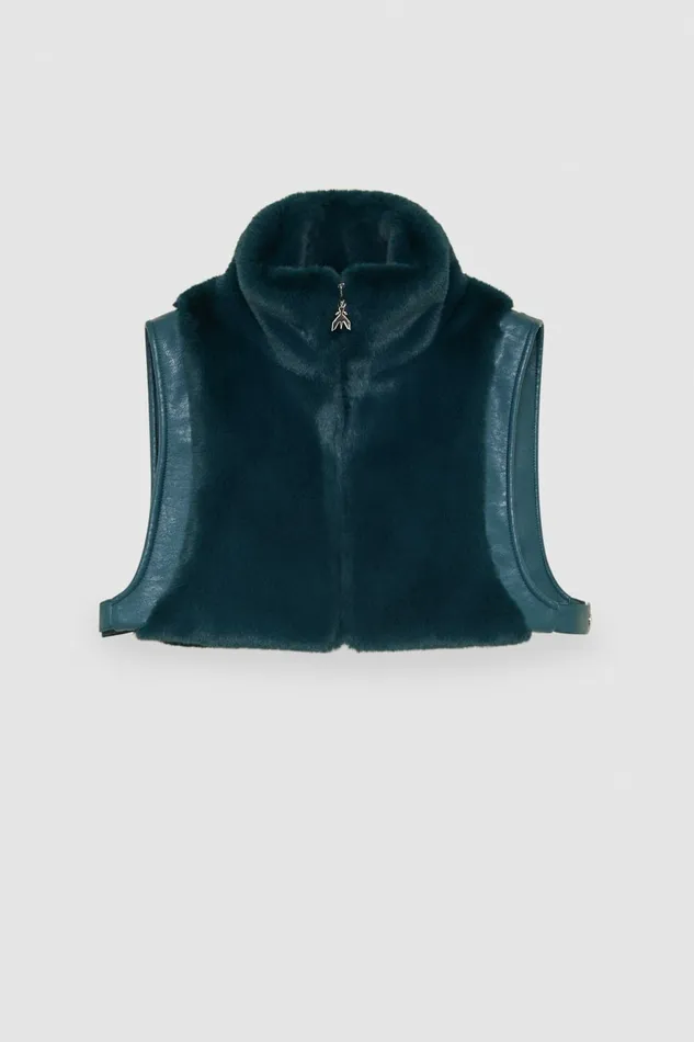 Patrizia Pepe Outerwear Sleeveless Fabric Wrap Top Green 8211 Women