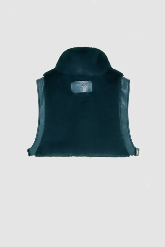 Patrizia Pepe Outerwear Sleeveless Fabric Wrap Top Green 8211 Women