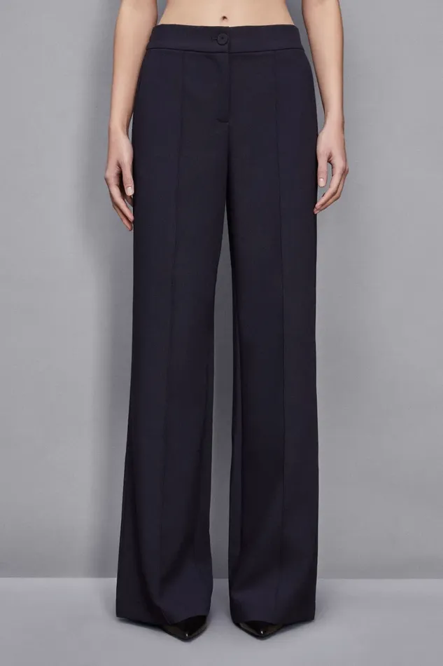 Patrizia Pepe Pants and Jeans BoyfriendCut Pants With Elastic Waistband Blue 8211 Women