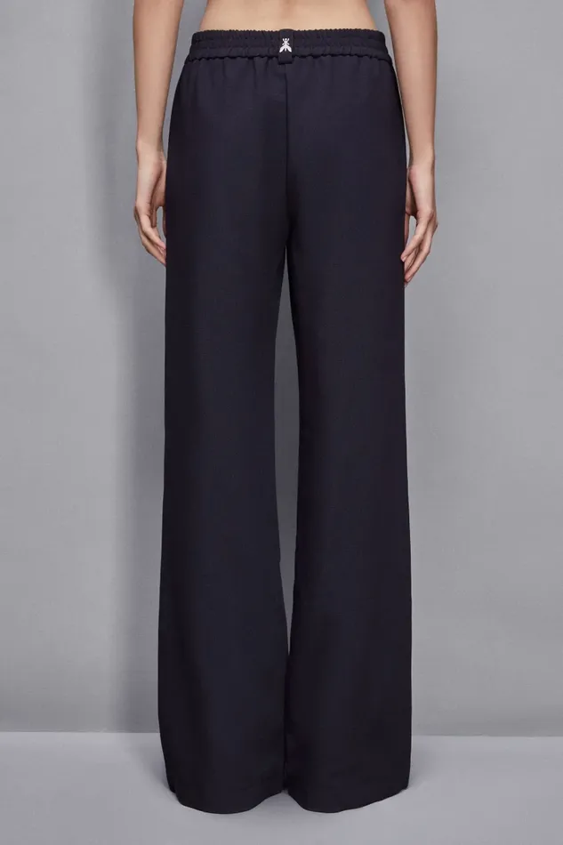 Patrizia Pepe Pants and Jeans BoyfriendCut Pants With Elastic Waistband Blue 8211 Women