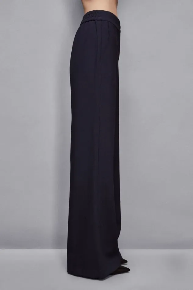 Patrizia Pepe Pants and Jeans BoyfriendCut Pants With Elastic Waistband Blue 8211 Women