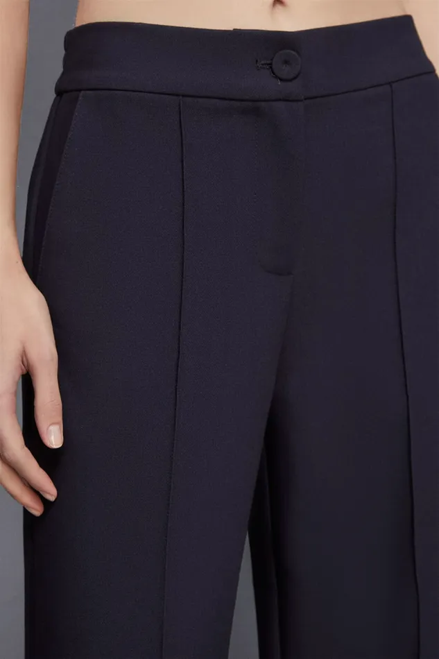 Patrizia Pepe Pants and Jeans BoyfriendCut Pants With Elastic Waistband Blue 8211 Women