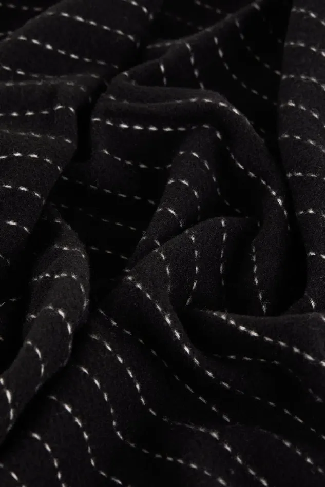 Patrizia Pepe Scarves WoolBlend Pinstripe Scarf Black 8211 Women