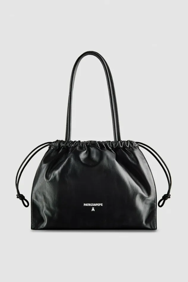Patrizia Pepe Shoppers Medium Soft Rock Bag Black 8211 Women