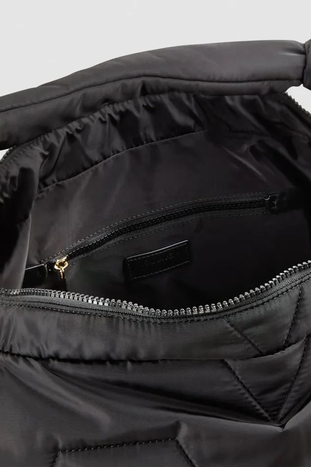 Patrizia Pepe Shoppers Nylon Shoulder Bag With Zipper Black 8211 Women