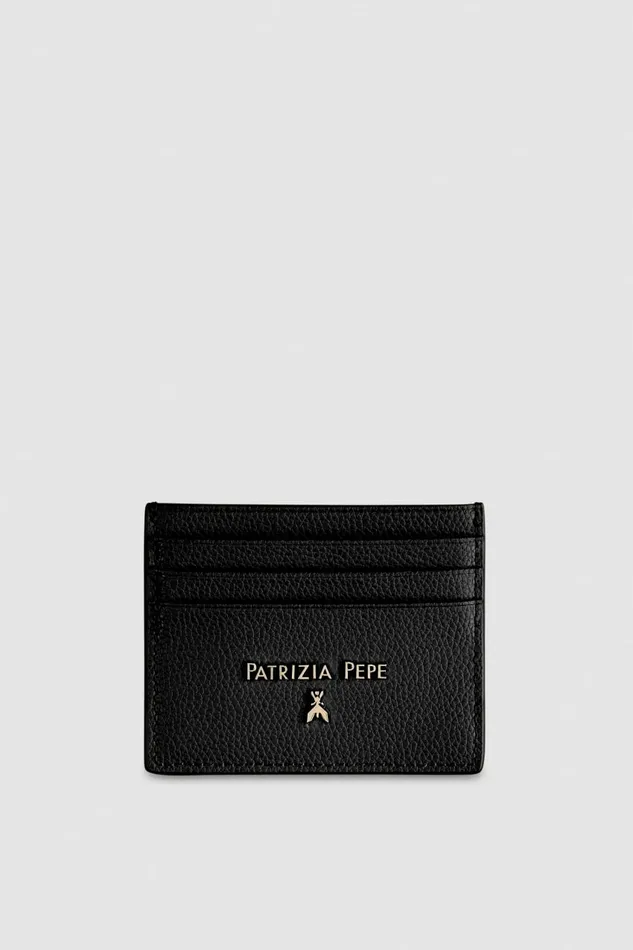 Patrizia Pepe Small Leather Goods Leather Card Holder Black 8211 Women