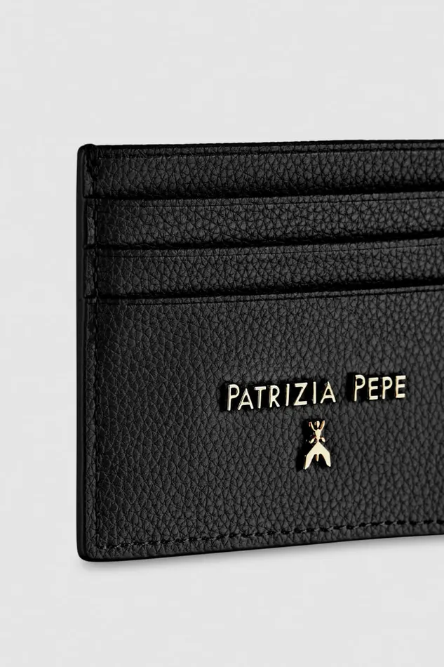 Patrizia Pepe Small Leather Goods Leather Card Holder Black 8211 Women