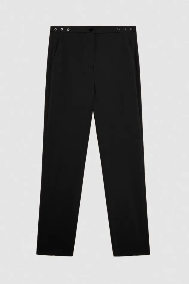 Patrizia Pepe Tailleur Essential Crepe Cigarette Pants Black 8211 Women
