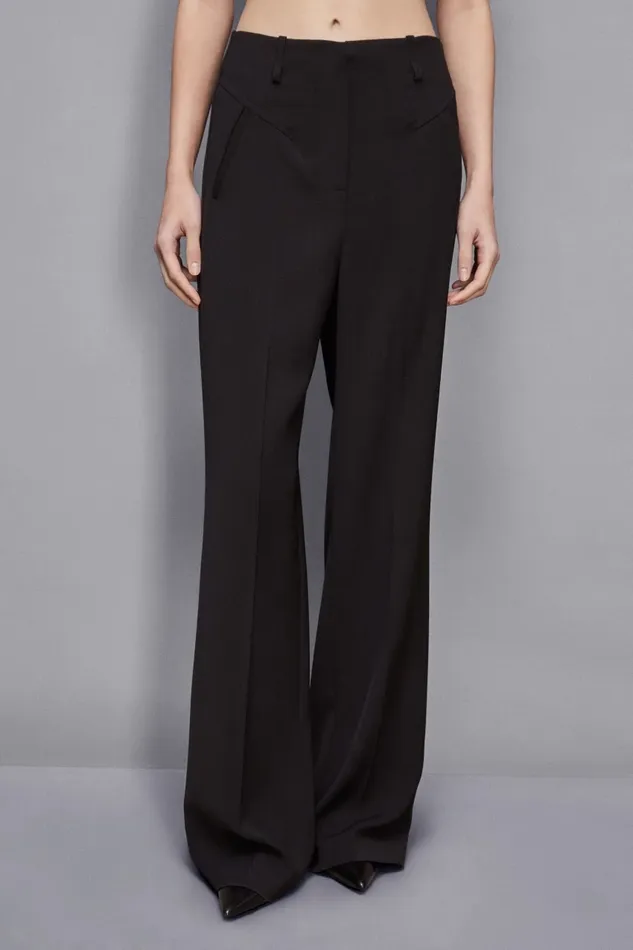 Patrizia Pepe Tailleur Essential Palazzo Pants Black 8211 Women