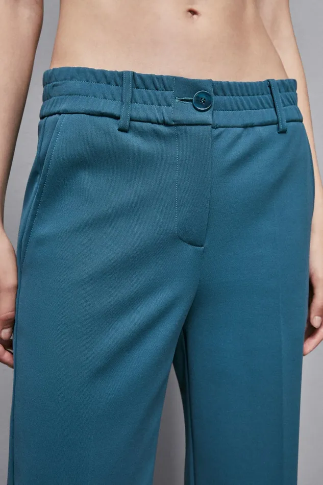 Patrizia Pepe Tailleur LowWaisted Palazzo Fit Pants Green 8211 Women