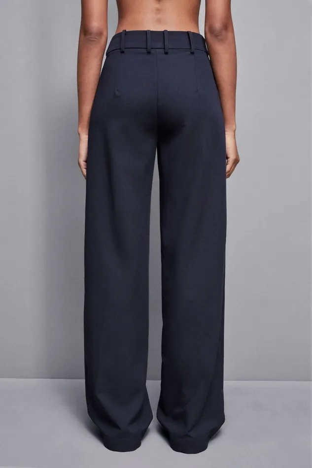 Patrizia Pepe Tailleur Regular Fit Gabardine Pants Blue 8211 Women