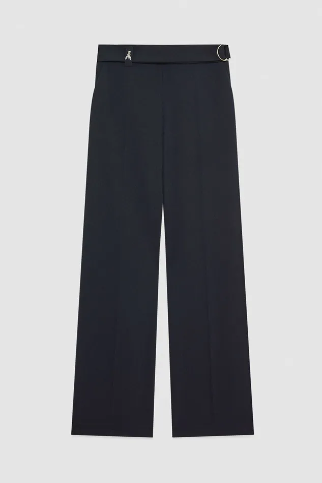 Patrizia Pepe Tailleur Regular Fit Gabardine Pants Blue 8211 Women