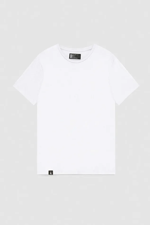 Patrizia Pepe Tops and Shirts Slim Fit TShirt In Lyocell Jersey And Cotton White 8211 Men