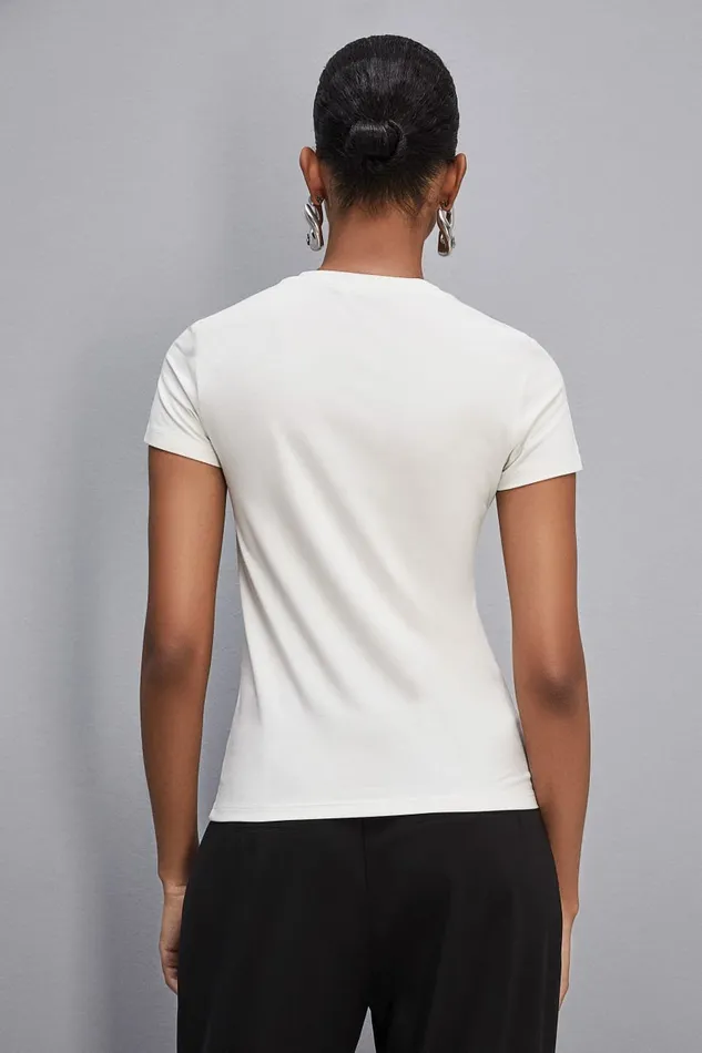 Patrizia Pepe Tops Essential TShirt White 8211 Women
