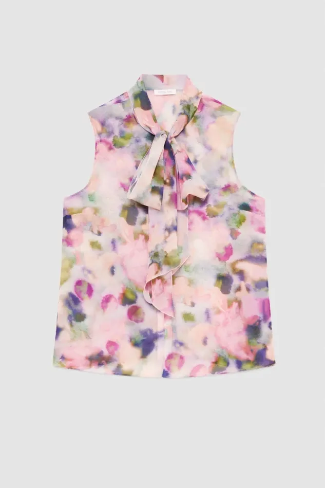 Patrizia Pepe Tops Regular Top In Patterned Georgette Multicolor 8211 Women