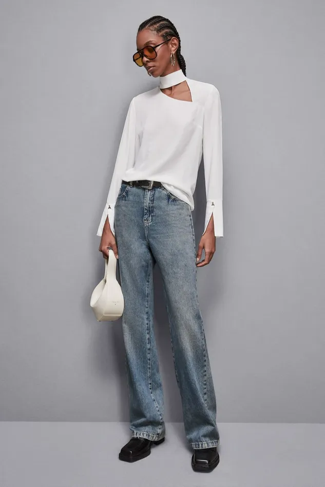 Patrizia Pepe Tops Viscose Crepe Tunic White 8211 Women