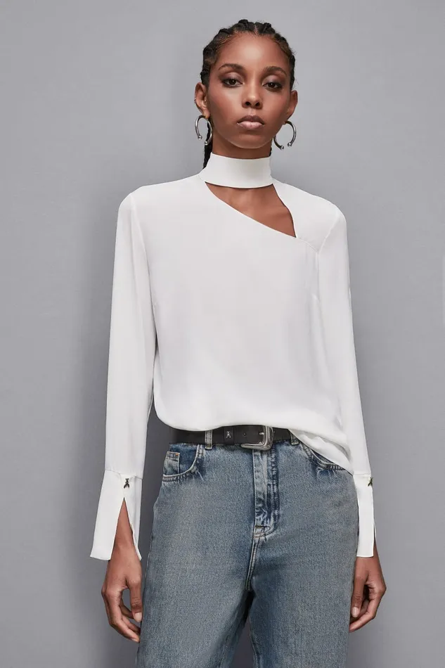 Patrizia Pepe Tops Viscose Crepe Tunic White 8211 Women