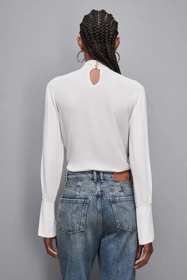 Patrizia Pepe Tops Viscose Crepe Tunic White 8211 Women